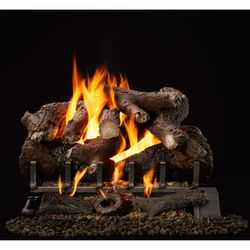 Outdoor Lifestyles 2-Tier Heritage Oak Outdoor Vented Gas Log Set