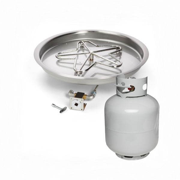 HPC Small Tank Match Lit Round Penta Burner Bowl Insert - 13"