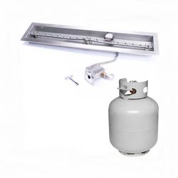 HPC Small Tank Match Lit Linear Torpedo Burner Trough Insert - 48"
