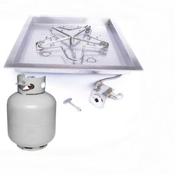 HPC Small Tank Match Lit Square Torpedo Burner Bowl Insert - 24"