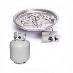HPC Small Tank Push Button Round Torpedo Burner Bowl Insert - 25"