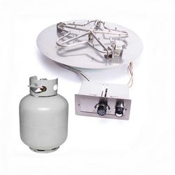 HPC Small Tank Push Button Round Torpedo Burner Flat Insert - 18"