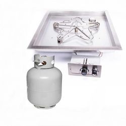 HPC Small Tank Push Button Square Torpedo Burner Bowl Insert - 24"