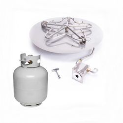 HPC Small Tank Match Lit Round Torpedo Burner Flat Insert - 30"