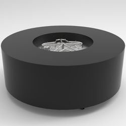 HPC Agni Round Stainless Steel Torpedo Burner Electronic Fire Pit - 48"