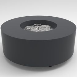 HPC Agni Round Stainless Steel Torpedo Burner Electronic Fire Pit - 60"