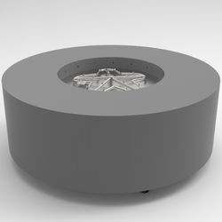 HPC Agni Round Stainless Steel Electronic Fire Pit - 60"