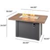 Havenwood Manual Ignition Gas Fire Pit Table - 44"