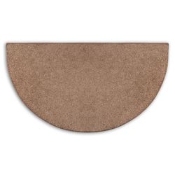 Hickory Flame 4' Half Round Polyester Fireplace Hearth Rug