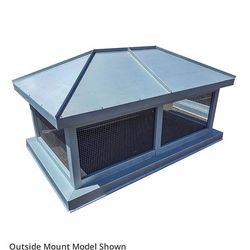 Hip and Ridge Chimney Cap - Galvanized Steel