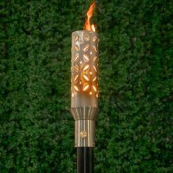 The Outdoor Plus Diamond Plate Gas Tiki Torch
