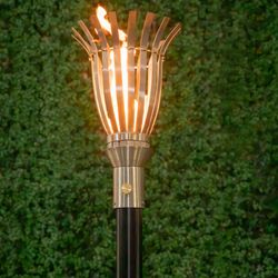 The Outdoor Plus Basket Gas Tiki Torch