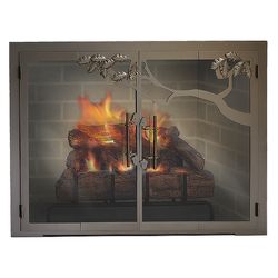 Oak Tree Masonry Fireplace Glass Door