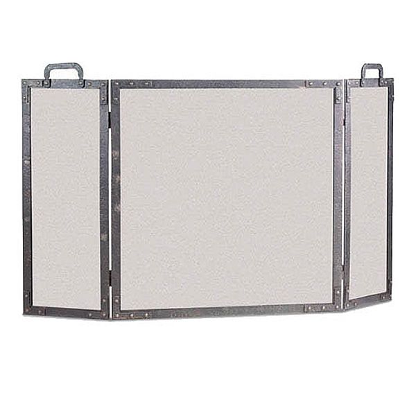 Old World Three Panel Folding Fireplace Screen