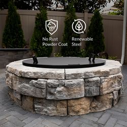 Outdoor Fire Pit and Paver Fire Pit Lid Cover - 24"