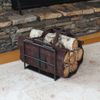 Minuteman Wright Design Black Firewood Rack with Suede Carrier - 11 1/2"