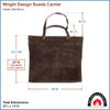 Minuteman Wright Design Black Firewood Rack with Suede Carrier - 11 1/2"