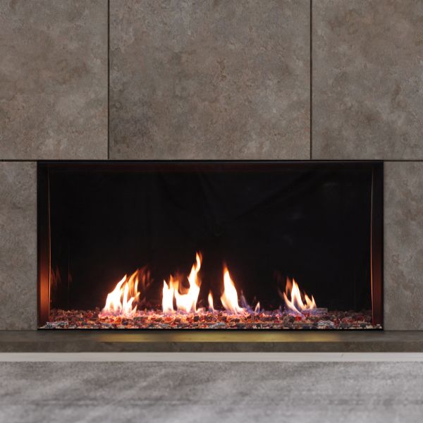 Plaza Single-Sided Glass Barrier Direct Vent Fireplace - 55"