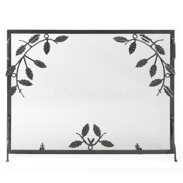 Large Weston Graphite Finish Fireplace Screen - 44" x 33"