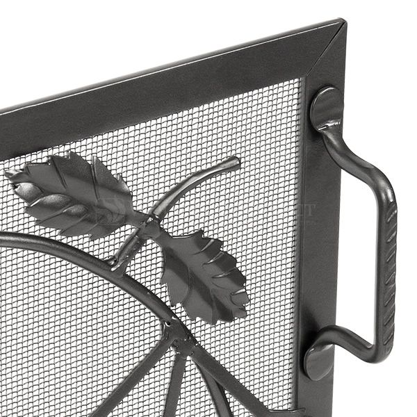 Large Weston Graphite Finish Fireplace Screen - 44" x 33"