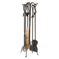 Leaf Fire Tool Set w/Black Broom (4-Tool)