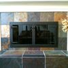 Hammered Edge Rectangle ZC Fireplace Door with Arch