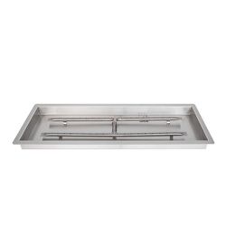 Stainless Steel H-Burner with Drop-In Pan