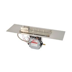 Linear Crystal Fire Plus Burner System and Plate - 13.5" x 36”