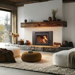 Supreme Lumis Linear Wood Burning Fireplace Insert - 22"