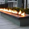 Weather Resistant AWEIS Linear Flat Fire Pit H Burner System - 96" x 12"