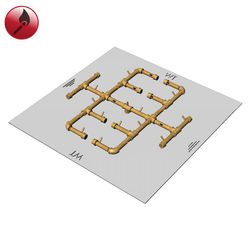 300,000 BTU Square Match Lit Crossfire Burner System - 42"