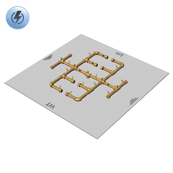 350,000 BTU Square Electronic Crossfire Burner System - 42"