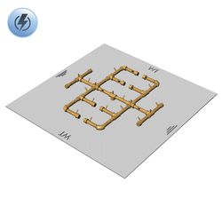 350,000 BTU Square Electronic Crossfire Burner System - 48"