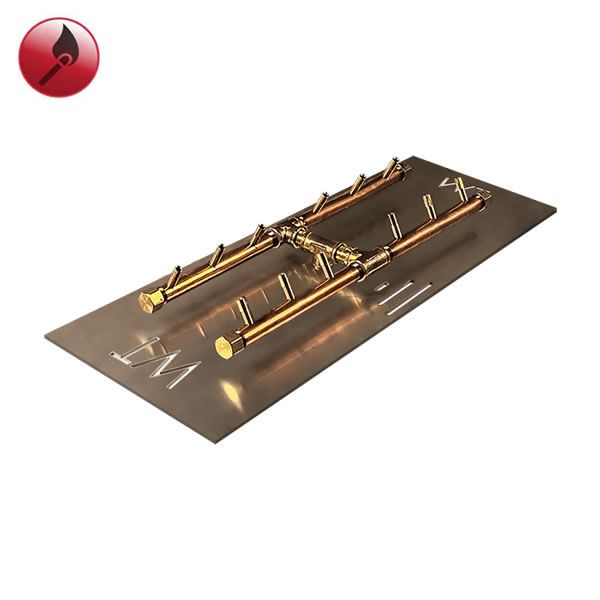 120,000 BTU Match Lit Crossfire H-Burner System - 28"