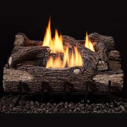 Outdoor Lifestyles Mountain Oak Outdoor Ventless Gas Log Set