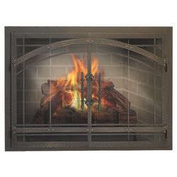 Madrid Masonry Fireplace Glass Door