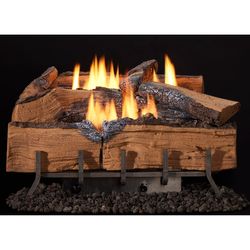 Outdoor Lifestyles Mountain Oak Outdoor Ventless Gas Log Set