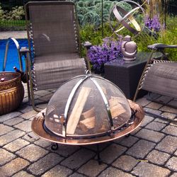 Large Stainless Steel Spark Screen with Lifter - 30"