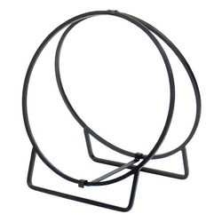 Minuteman Wrought Iron Solid Stock Hoop Wood Rack - 22"