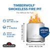 Napoleon Timberwolf Stainless Steel Smokeless Fire Pit - 18"
