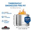 Napoleon Timberwolf Stainless Steel Smokeless Fire Pit - 22"