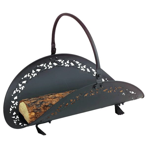 Northern Flame Filigree Indoor Firewood Rack - Black