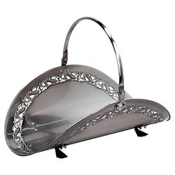 Filigree Indoor Firewood Rack - Pewter