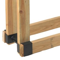 Black Steel Log Brackets