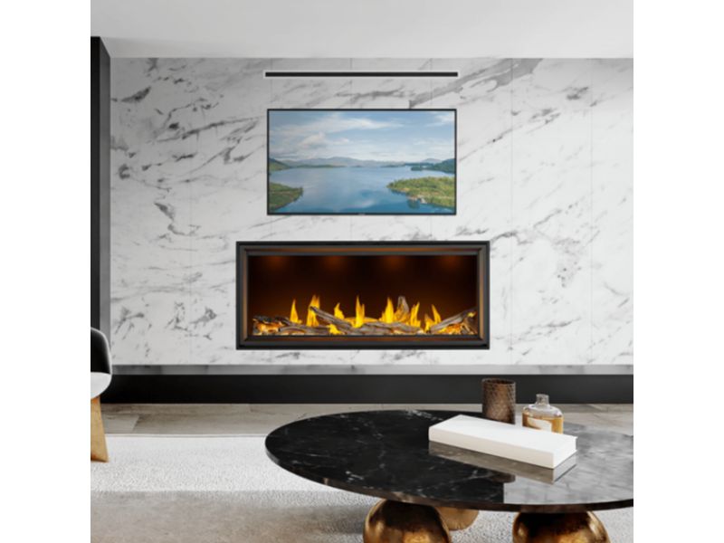 Tall Linear Vector Gas Fireplace