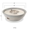 Sedona Concrete Fire Pit - Narrow Ledge