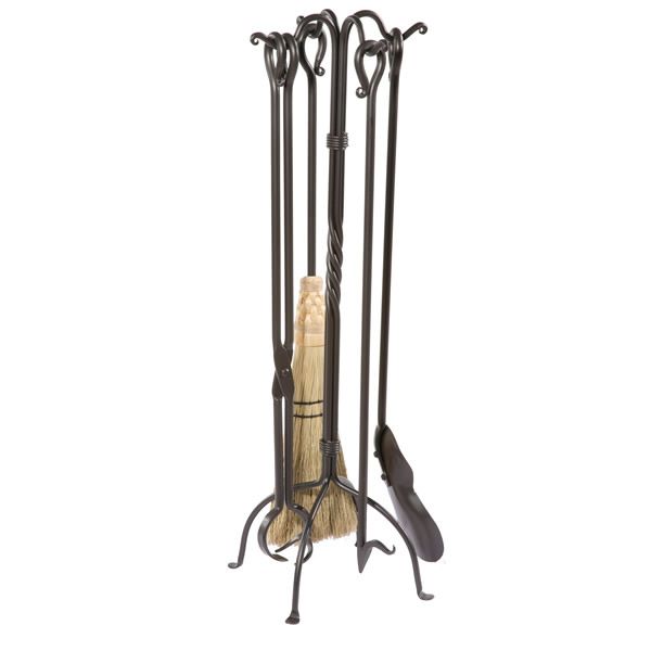 Shepherd's Crook Fire Tool Set - Natural