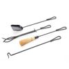 Shepherd's Hook Wrought Iron 3 Piece Fireplace Tool Set