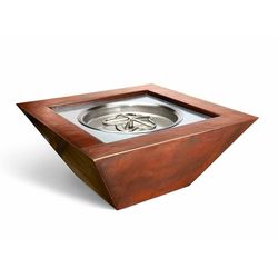 Sierra Copper Square Gas Fire Bowl