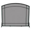 Single Panel Black Iron Fireplace Screen with Mission Design - 39" x 33"